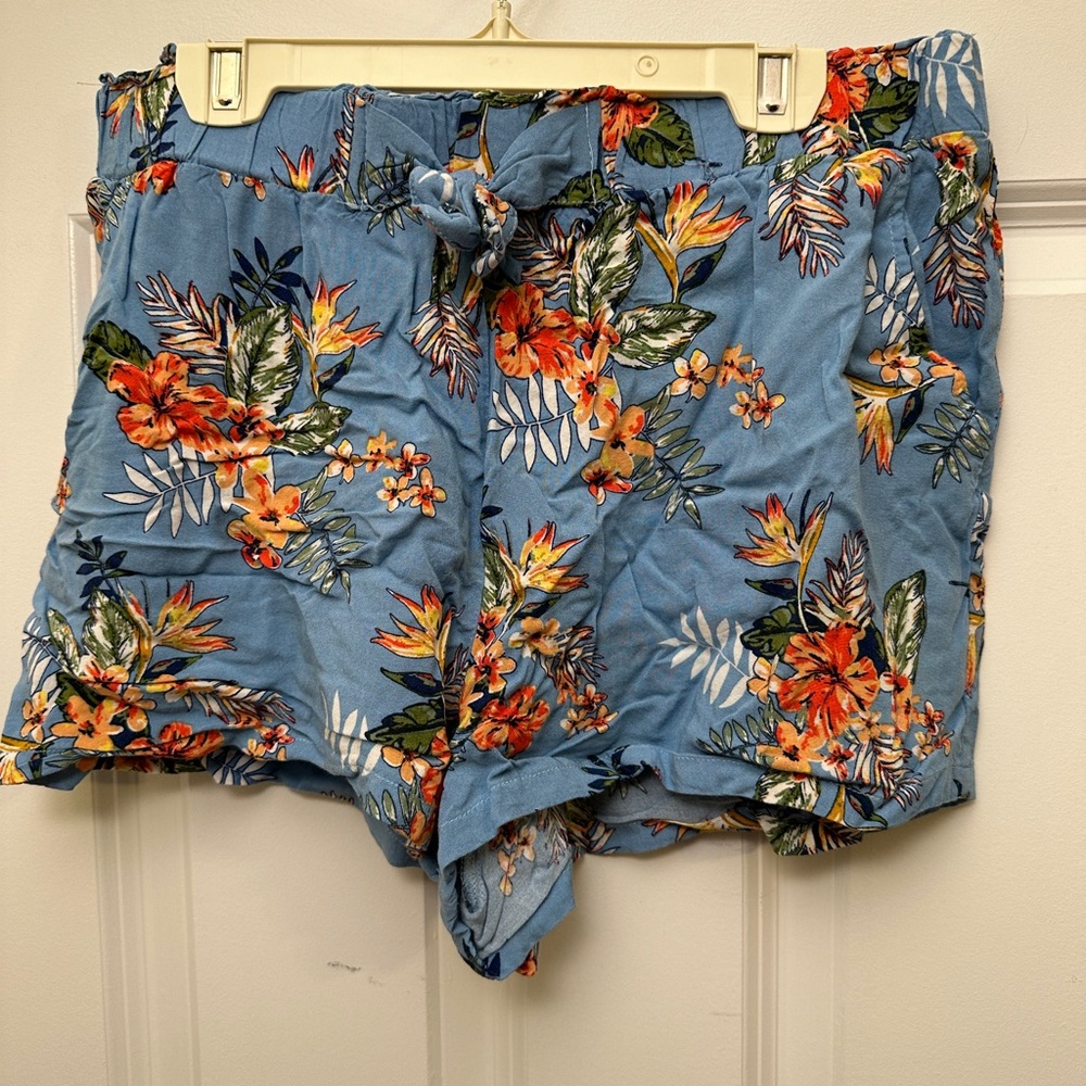 NWOT Joe Benbasset High Waist Blue and Orange Shorts
